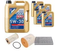 FEBI BILSTEIN Inspektionspaket 9L Liqui Moly 5W30 Longlife3 für Audi A6 Avant