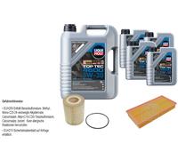 FEBI BILSTEIN Inspektionspaket 9L Liqui Moly Top Tec 4600 5W-30 für Land Rover