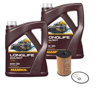 FEBI BILSTEIN Ölfilter 10L MANNOL Longlife 504/507 5W-30 für BMW 8 Cabriolet