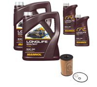 FEBI BILSTEIN Ölfilter 12L MANNOL Longlife 504/507 5W-30 für BMW 8 Cabriolet