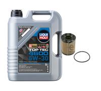 FEBI BILSTEIN Ölfilter 5L Liqui Moly Top Tec 4600 5W-30 für Opel Corsa D S07