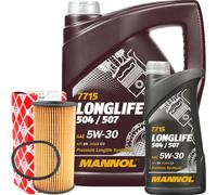FEBI BILSTEIN Ölfilter + MANNOL 7715 LONGLIFE 504/507, 6L
