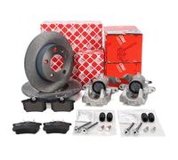 febi Bremsscheiben Ø 230mm Beläge + TRW Bremssattel für VW GOLF 4 A3 8L1 hinten