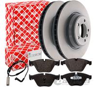 FEBI BREMSSCHEIBEN Ø348mm+ BELÄGE VORNE passend für BMW 3er E90 E91 E92 E93 2WD