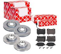 FEBI Bremsscheiben belüftet vorne+hinten+Bremsbeläge für Alfa Romeo 159 939