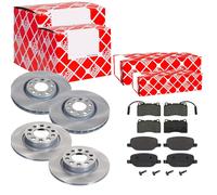 FEBI Bremsscheiben belüftet vorne+hinten+Bremsbeläge für Alfa Romeo 159 939