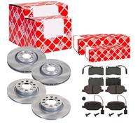 FEBI Bremsscheiben belüftet vorne+hinten+Bremsbeläge für Alfa Romeo Giulietta