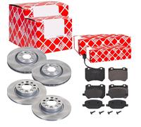 FEBI Bremsscheiben belüftet vorne+hinten+Bremsbeläge für Alfa Romeo Spider 159