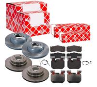 FEBI Bremsscheiben belüftet vorne+hinten+Bremsbeläge für BMW 1er Coupe E82 E88