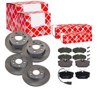 FEBI Bremsscheiben Voll vorne+hinten+Bremsbeläge für VW Transporter IV 70XD