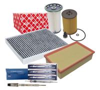 FEBI Filter Satz + BERU PSG007 Glühkerzen für VW GOLF 7 8 PASSAT B8 1.6-2.0TDI