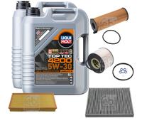 FEBI Inspektionspaket 10L Liqui Moly Top Tec 4200 5W-30 für VW Touareg 7LA