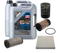 FEBI Inspektionspaket 10L Liqui Moly Top Tec 4600 5W-30 für Iveco Daily V