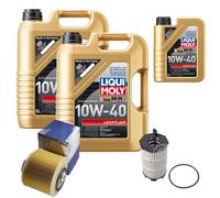 FEBI Inspektionspaket 11L LIQUI MOLY 10W-40 Leichtlauf für Audi A6 Allroad 4FH