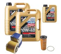 FEBI Inspektionspaket 11L LIQUI MOLY 10W-40 Leichtlauf für Audi A6 Avant 4F5
