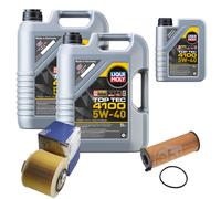 FEBI Inspektionspaket 11L LIQUI MOLY Top Tec 4100 5W-40 für Audi A6 Avant 4F5