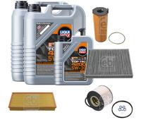 FEBI Inspektionspaket 11L Liqui Moly Top Tec 4200 5W-30 für VW Touareg 7LA