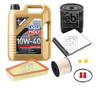 FEBI Inspektionspaket 5L LIQUI MOLY 10W-40 Leichtlauf für Citroën Berlingo MF