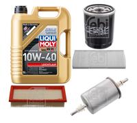 FEBI Inspektionspaket 5L LIQUI MOLY 10W-40 Leichtlauf für Fiat Punto Cabriolet