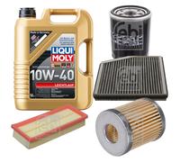 FEBI Inspektionspaket 5L LIQUI MOLY 10W-40 Leichtlauf für Fiat Punto Van 188AX