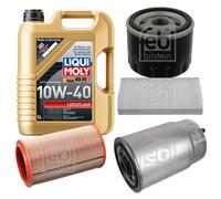 FEBI Inspektionspaket 5L LIQUI MOLY 10W-40 Leichtlauf für Lancia Lybra SW 839BX