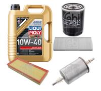 FEBI Inspektionspaket 5L LIQUI MOLY 10W-40 Leichtlauf für Lancia Y 840A 1.2 16V
