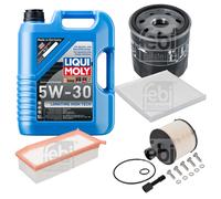 FEBI Inspektionspaket 5L LIQUI MOLY 5W-30 Longtime High Tech für Dacia Duster