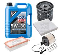 FEBI Inspektionspaket 5L LIQUI MOLY 5W-30 Longtime High Tech für Dacia Logan