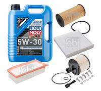 FEBI Inspektionspaket 5L LIQUI MOLY 5W-30 Longtime High Tech für Dacia Sandero