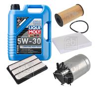 FEBI Inspektionspaket 5L LIQUI MOLY 5W-30 Longtime High Tech für Nissan Qashqai