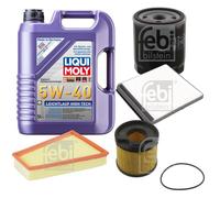 FEBI Inspektionspaket 5L LIQUI MOLY 5W-40 Leichtlauf High Tech für Citroën