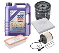 FEBI Inspektionspaket 5L LIQUI MOLY 5W-40 Leichtlauf High Tech für Dacia Logan