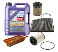 FEBI Inspektionspaket 5L LIQUI MOLY 5W-40 Leichtlauf High Tech für Lancia