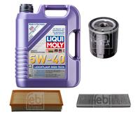 FEBI Inspektionspaket 5L LIQUI MOLY 5W-40 Leichtlauf High Tech für Peugeot 607
