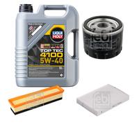 FEBI Inspektionspaket 5L LIQUI MOLY Top Tec 4100 5W-40 für Dacia Logan MCV KS_