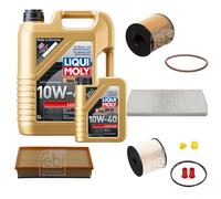 FEBI Inspektionspaket 6L LIQUI MOLY 10W-40 Leichtlauf für Citroën C8 EA_ EB_