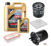 FEBI Inspektionspaket 6L LIQUI MOLY 10W-40 Leichtlauf für Dacia Lodgy JS_ 1.5
