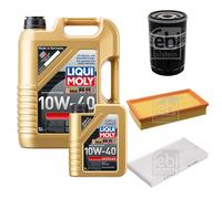 FEBI Inspektionspaket 6L LIQUI MOLY 10W-40 Leichtlauf für Ford Focus Turnier
