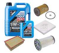 FEBI Inspektionspaket 6L LIQUI MOLY 5W-30 Longtime High Tech für Skoda Octavia