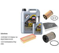 FEBI Inspektionspaket 6L LIQUI MOLY Top Tec 4100 5W-40 für VW Golf Plus 5M1