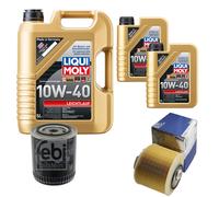 FEBI Inspektionspaket 7L LIQUI MOLY 10W-40 Leichtlauf für Audi A6 Avant 4F5 C6