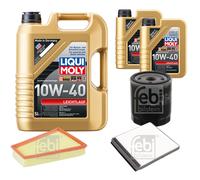 FEBI Inspektionspaket 7L LIQUI MOLY 10W-40 Leichtlauf für Citroën Berlingo MF