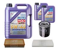 FEBI Inspektionspaket 7L LIQUI MOLY 5W-40 Leichtlauf High Tech für Citroën C8