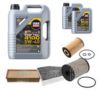 FEBI Inspektionspaket 7L LIQUI MOLY Top Tec 4100 5W-40 für VW Golf Plus 5M1