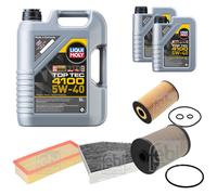 FEBI Inspektionspaket 7L LIQUI MOLY Top Tec 4100 5W-40 für VW Golf Plus 5M1