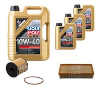 FEBI Inspektionspaket 8L LIQUI MOLY 10W-40 Leichtlauf für Citroën C8 EA_ EB_