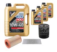 FEBI Inspektionspaket 8L LIQUI MOLY 10W-40 Leichtlauf für Citroën Jumper Kasten