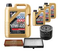 FEBI Inspektionspaket 8L LIQUI MOLY 10W-40 Leichtlauf für Volvo V70 I P80_ 2.4