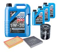 FEBI Inspektionspaket 8L LIQUI MOLY 5W-30 Longtime High Tech für Jaguar XF