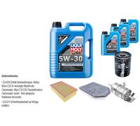 FEBI Inspektionspaket 8L LIQUI MOLY 5W-30 Longtime High Tech für Jaguar XK